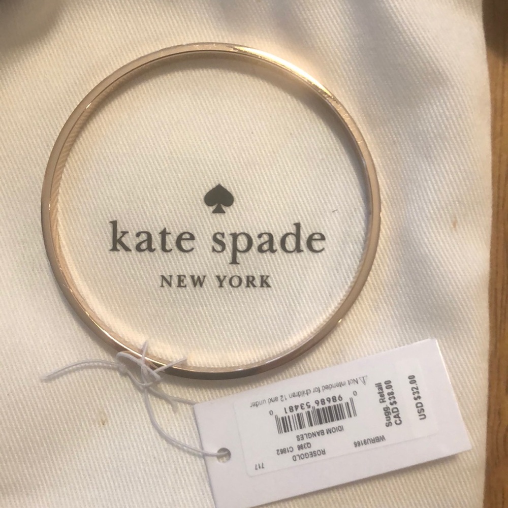 Rose gold Kate Spade bangle bracelet
